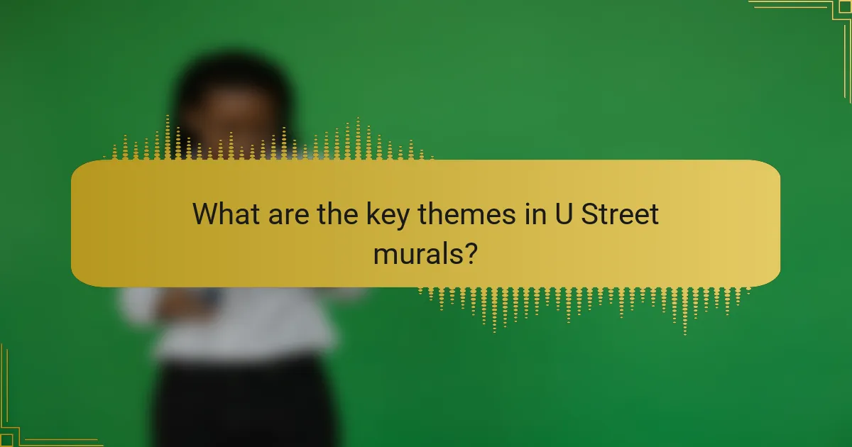 What are the key themes in U Street murals?
